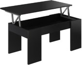 SWING Salontafel in mat zwart, eigentijdse stijl - L 100 x B 50 cm