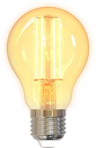 Qnect Smart Home - SH-LFE27A60, Filament WiFi LED Lamp, E27, dimbaar met Google Home, Amazon Alexa, Wit CCT