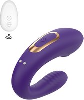 DecoRD 2in1 Clitoris Stimulator Luchtdruk - Vibrator voor Vrouwen - Ideaal voor Koppels - Ondergoed Dildo met Clit Zuiger/Sucker - Paars - 10 standen  - Met Afstandsbediening - Waterdicht - S