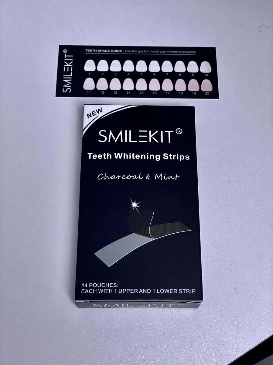 Smilekit Charcoal Whitening strips Tandenbleker - Peroxidevrij