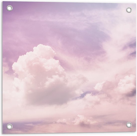 Tuinposter – Gekleurde Wolken  - 50x50cm Foto op Tuinposter  (wanddecoratie voor buiten en binnen)