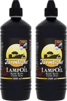 Pakket van 2x farmlight lampenolie blank 1 liter - Tuinfakkelolie - Lampolie