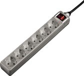 Hama 6-Way Power Strip With Switch And Child Protection 1.4 M Silvergrey