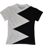 Zwart-Wit Zaag T-shirt Maat XS