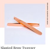 Rose Gouden Pincet | Wenkbrauwen Epileren | Slanted Tweezer | Schuine Pincet