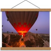Schoolplaat – Luchtballonnen bij Bergen - 40x30cm Foto op Textielposter (Wanddecoratie op Schoolplaat)