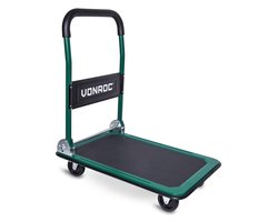 VONROC Plateauwagen/transportwagen – Opvouwbaar – Draagvermogen max. 150kg