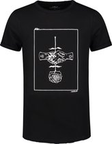 Collect The Label - Roos Tattoo T-shirt - Zwart - Unisex - XXS