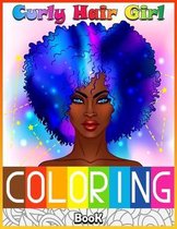 Curly hair Girl Coloring Book