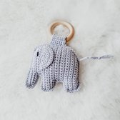 Babybeads - Gehaakte bijtring/rammelaar - Olifant grijs