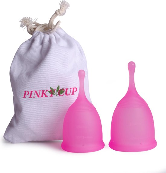 PinkyCup Menstruatiecup - Medisch Siliconen Menstruatiecup - Meerdere Maten - Roze - PinkyCup