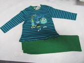 wiplala , jen& james , pyjama , katoen , groen blauw, 3 jaar 98