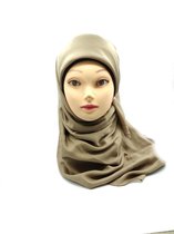 Vierkante hoofddoek , mooie hijab kaki.