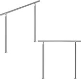 Monzana Trapleuning 120 cm – Zonder Spijlen - Roestvrijstaal