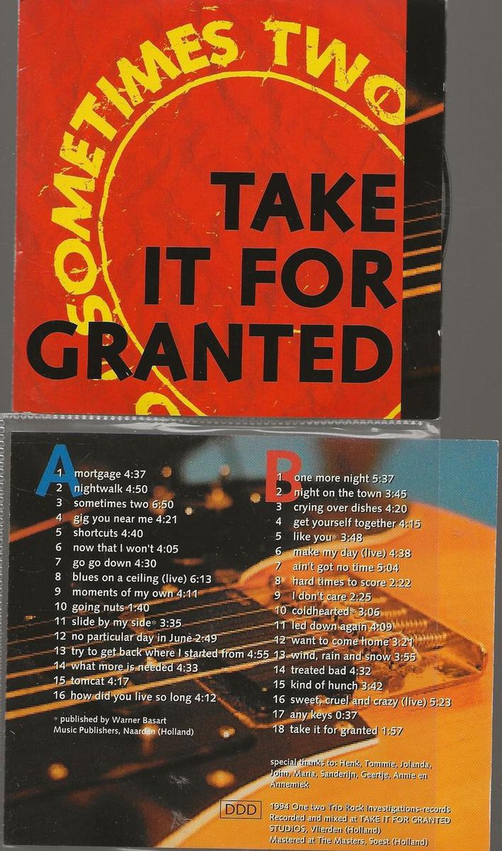 Take It For Granted - Sometimes Two