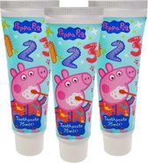 Peppa Pig - Tandpasta - Voordeelverpakking Milde Mint smaak 75ml - 3 x 75ml