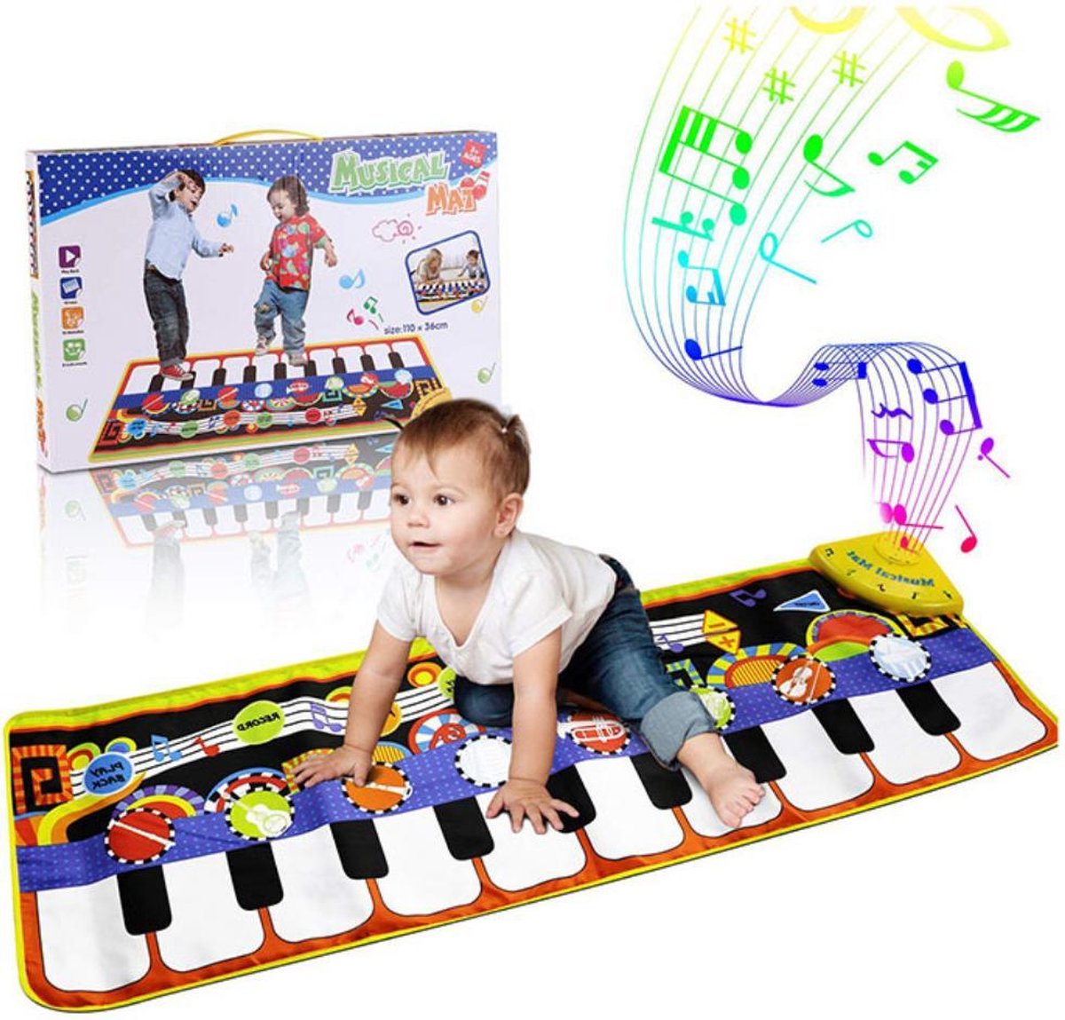 Muziekmat 110CM Piano Mat Keyboard Speelmat Dansmat XL