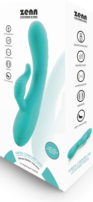 ZENN Deluxe Rabbit Vibrator - 10 vibraties - waterdicht - zacht silicone