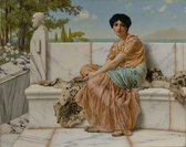 John William Godward, Reverie, 1904 op canvas, afmetingen van dit schilderij zijn 75 X 100 CM