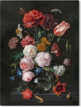 Schilderij op canvas - Stilleven met Bloemen - Jan Davidsz de Heem - 75x100cm