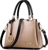 Lichtbruin PU Leer Handtas - Schoudertas - Dames Handtas Zand, Creme - Hand Bag - Sac a Main