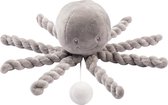 Nattou Octopus Lapidou - Knuffel met Muziek - 23 cm - Grijs