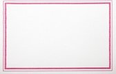 Placemat wit met roze rand - 45x30cmPVC geweven