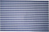 Placemat PVC - Plastic - gewoven blauw-wit - 45x30cm