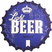 Placemat kroonkurk look blauw beer d38cm