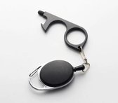 No-touch key deuropener met sleutelhanger - Zwart