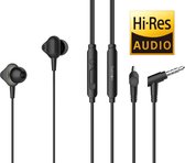 Tuddrom H3 Zwart - Hi-Res In Ear Oordopjes met Microfoon - Dual High Quality Dynamic Drivers - 2 Jaar Garantie