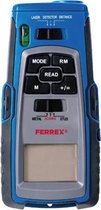 Ferrex Multidetector/Afstandsmeter -met lengte-, oppervlakte-, transporthulp en volumeberekening, detectie van houten onderstructuren / elektriciteitskabels en metaal - LCD display