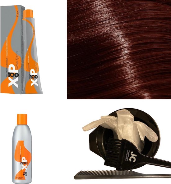 XP100 cheveux XP100 couleur 6.5 Blond foncé et acajou (1x 100ML) avec 9%  d'hydrogène... | bol