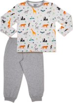 Nature Planet Kinderpyjama pyjama Wilde Dieren (100% Oeko-tex gecertificeerd)  maat 116-122 maat 6-7 jaar