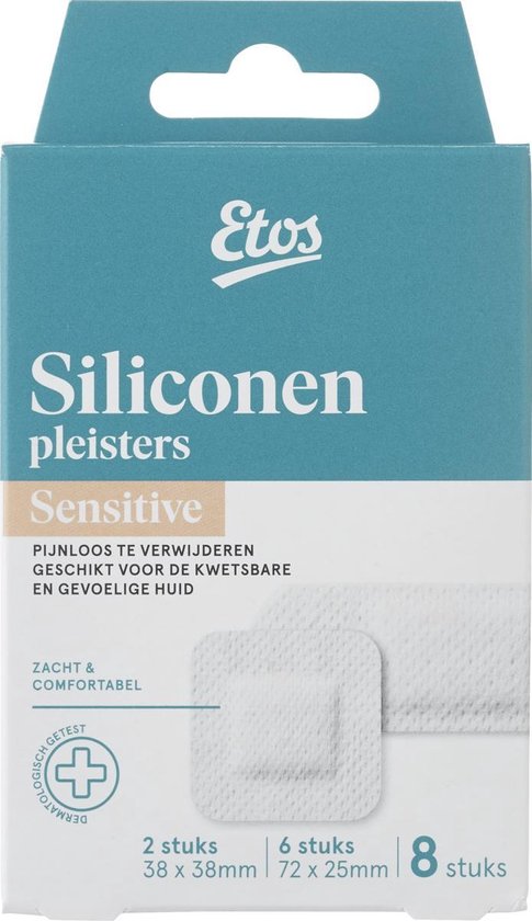 Etos Siliconen Pleisters 2 formaten - 48 stuks (6x8 pleisters) | bol.com