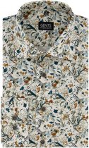 GENTS | Overhemd Heren Volwassenen print bloem ecru Maat M 39/40