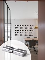 Wijnrek Wijnwand Duet - Modern wijnrek aan de muur - Aluminium gepolijst - Geschikt voor thuis, hotels & restaurants - Uit te breiden naar eigen wens