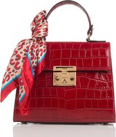 Firenze Leren Handtas Croco Print