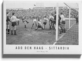 Walljar - ADO Den Haag - Sittardia '66 - Zwart wit poster met lijst