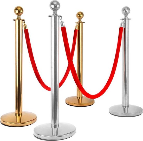 Dexters® | Porte de file d'attente | Argent | Pôle de file d'attente | Porte de file d'attente | Pôle de file d'attente | Système de file d'attente | Poteaux de barrière avec ruban | Poteaux de barrière | Poteaux de barrière avec cordon