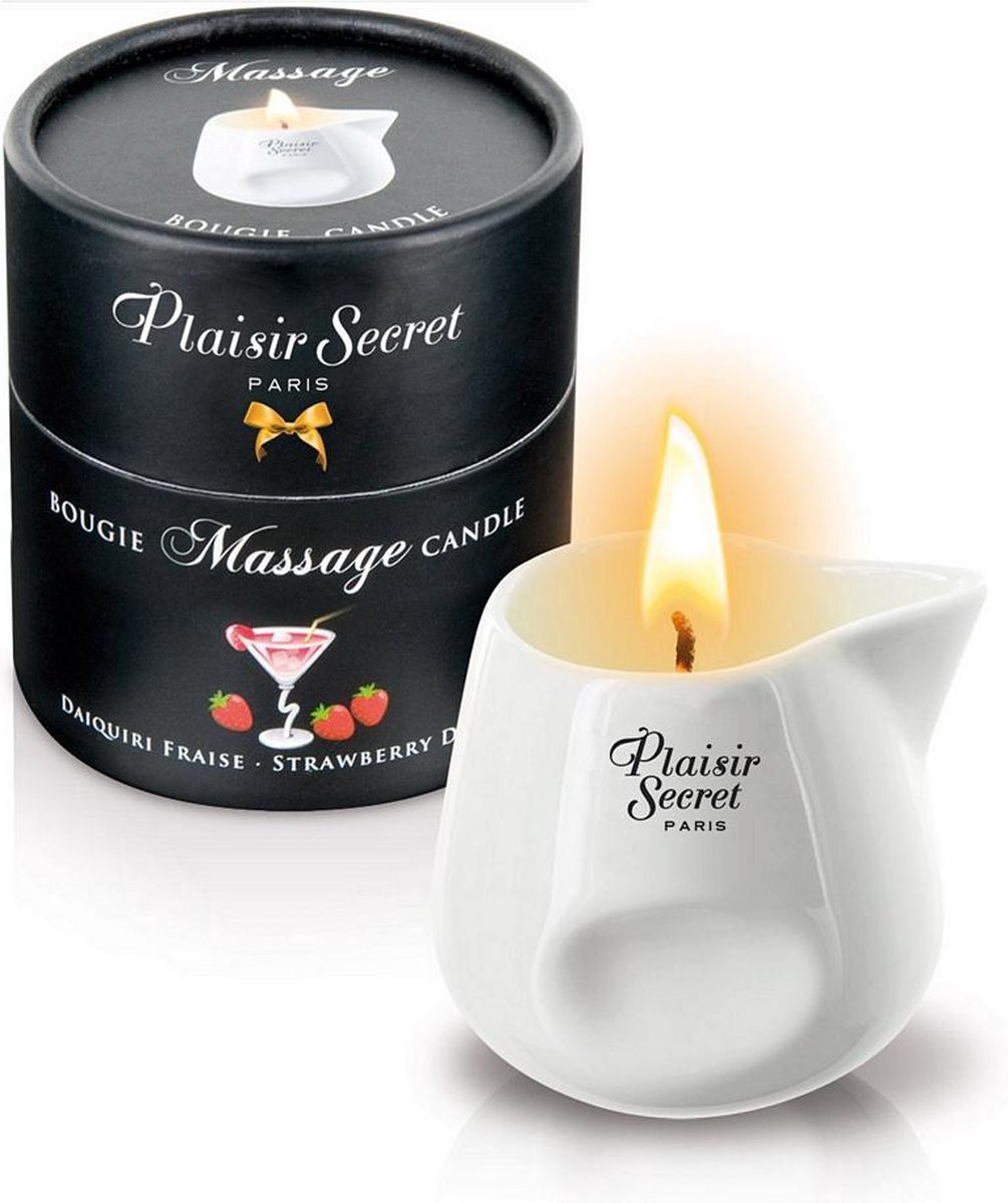 Goedkoopste Plaisirs Secrets Massagekaars Daiquiri Aardbei - 80 ml