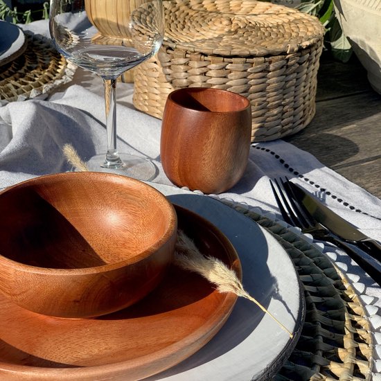 Khaya - set houten bekers - Japans theekopje - duurzaam - vegan