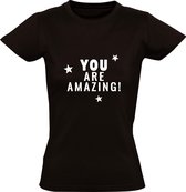 You are amazing dames t-shirt | moederdag | vaderdag | cadeau | Zwart