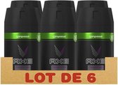 AX Lot van 6 Deodorants Man Spray Provocation zonder aluminiumzouten - 150ml