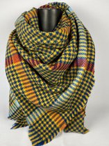Vierkante wintersjaal van mooi zacht materiaal 20% wol met 80% viscose