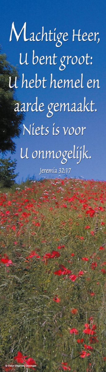 Christelijke boekenlegger - Jeremia 32:17 - set van 10 stuks