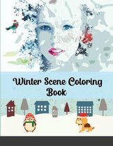 Winter Scene Coloring Book