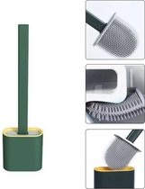 Siliconen toilet borstel  -  WC borstel  - Sneldrogend - Duurzaam - Stijlvol - Met bevestigingsstrip