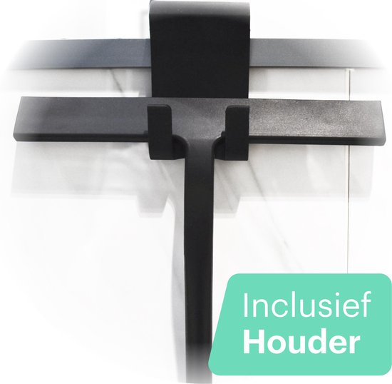 Flushy raamwisser – Trekker douche – Douchewisser – Trekker – Trekker met steel - Douchewisser zwart