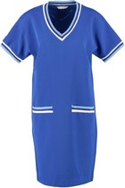 Vila joy blauw midi jurkje - boorden met glitterdraad - Maat M